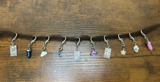 Tarot, Crystal, & Stars Stitch Marker Set