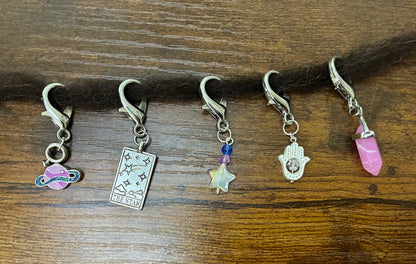 Tarot, Crystal, & Stars Stitch Marker Set