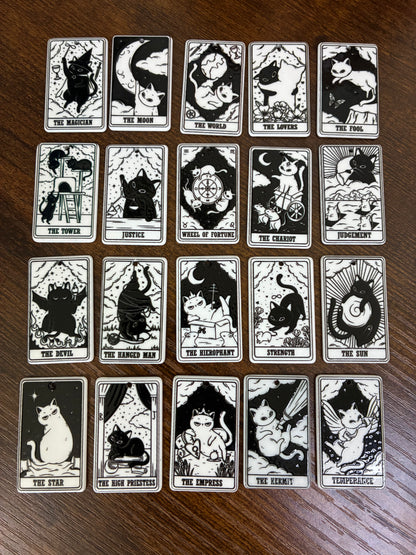 (Acrylic) Cat Tarot Keeper Keychain-Lobster Clasp w/Keyring