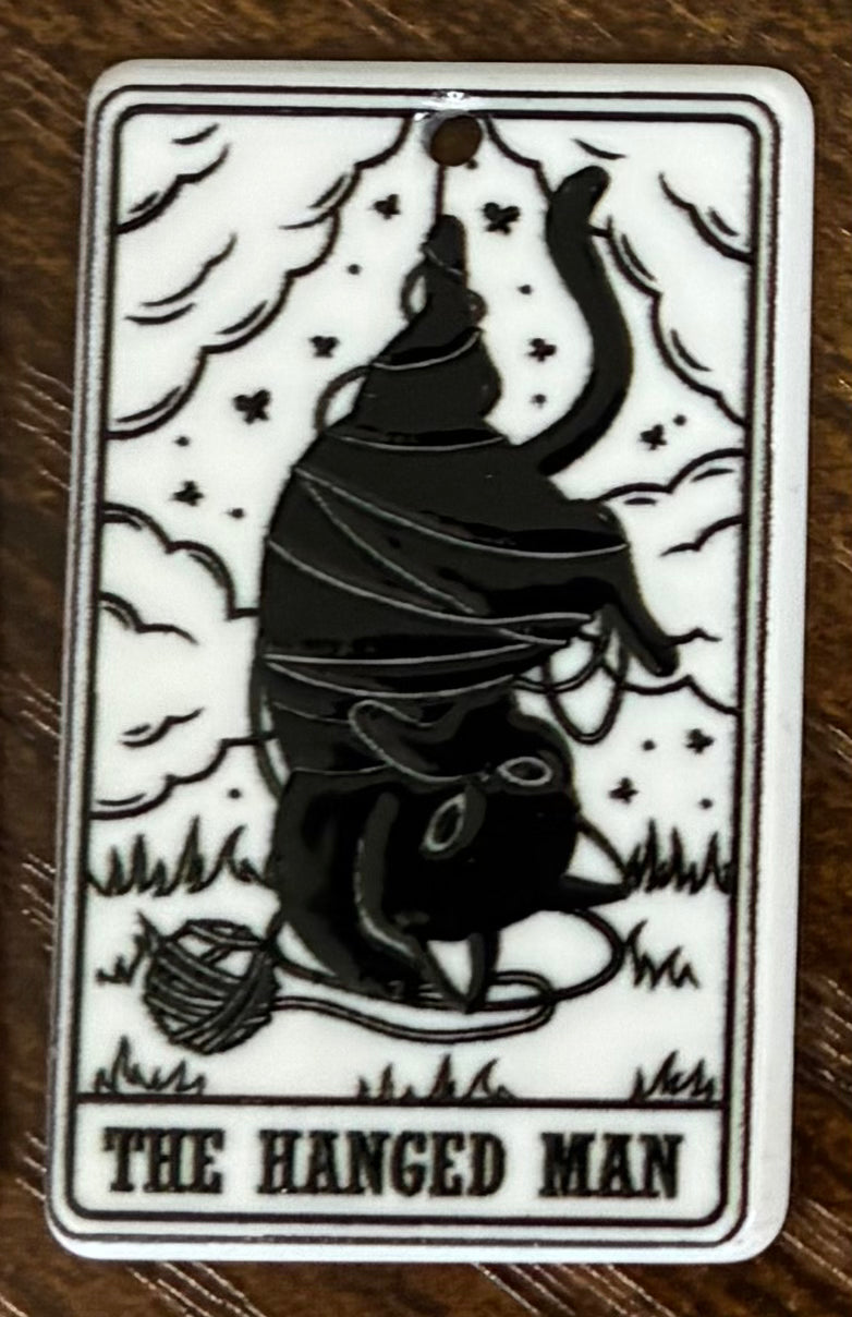 (Acrylic) Cat Tarot Keeper Keychain-Lobster Clasp w/Keyring