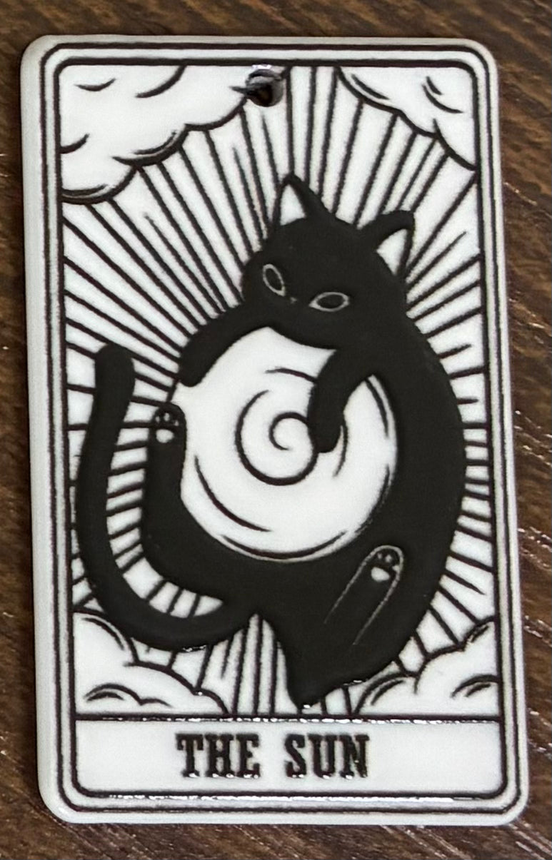 (Acrylic) Cat Tarot Keeper Keychain-Lobster Clasp w/Keyring