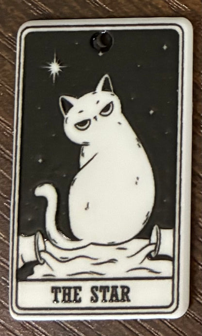 (Acrylic) Cat Tarot Keeper Keychain-Lobster Clasp w/Keyring