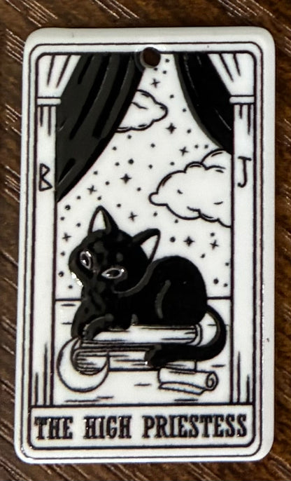 (Acrylic) Cat Tarot Keeper Keychain-Lobster Clasp w/Keyring