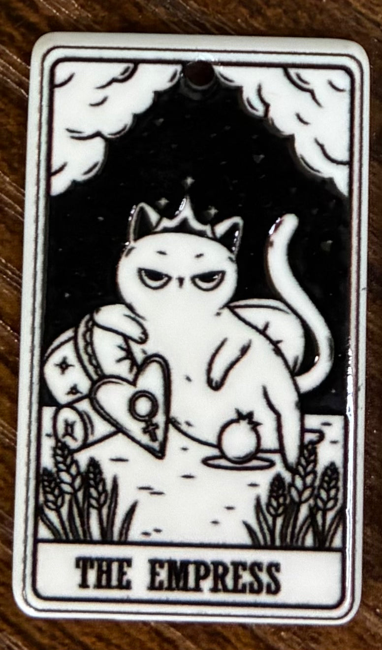(Acrylic) Cat Tarot Keeper Keychain-Lobster Clasp w/Keyring