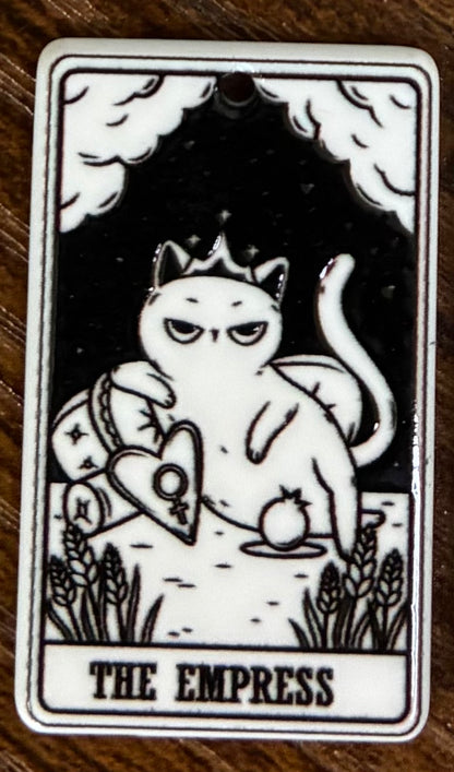 (Acrylic) Cat Tarot Keeper Keychain-Lobster Clasp w/Keyring