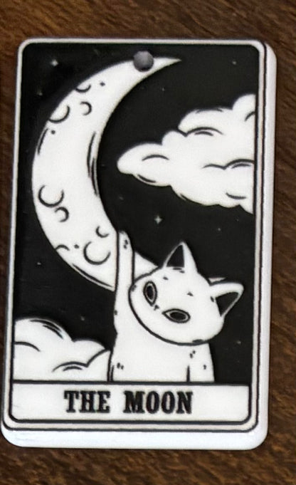 (Acrylic) Cat Tarot Keeper Keychain-Lobster Clasp w/Keyring