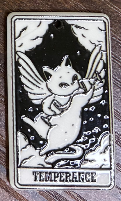 (Acrylic) Cat Tarot Keeper Keychain-Lobster Clasp w/Keyring