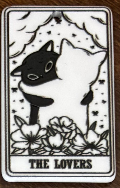 (Acrylic) Cat Tarot Keeper Keychain-Lobster Clasp w/Keyring