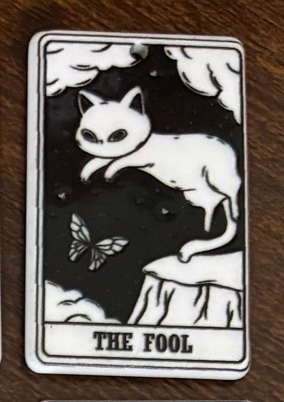 (Acrylic) Cat Tarot Keeper Keychain-Lobster Clasp w/Keyring