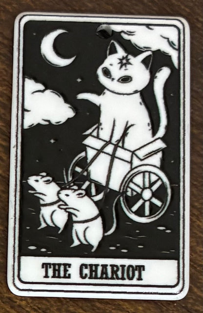 (Acrylic) Cat Tarot Keeper Keychain-Lobster Clasp w/Keyring