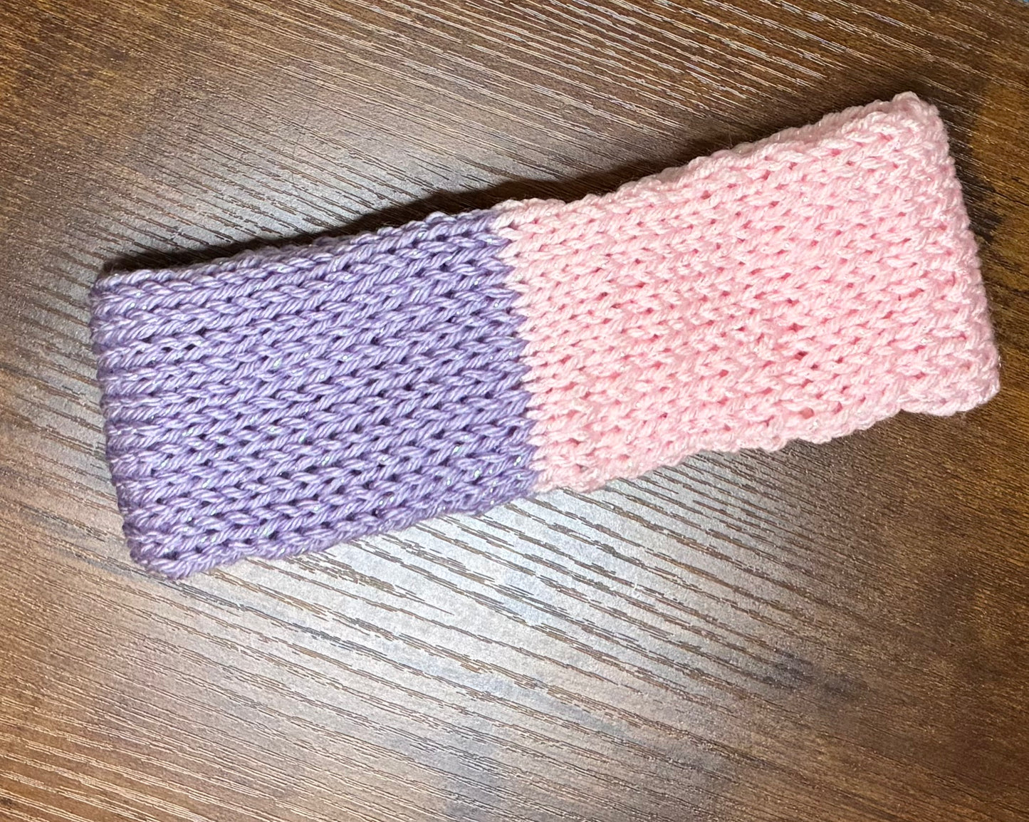 Headband, Acrylic, Purple & Pink Sparkle