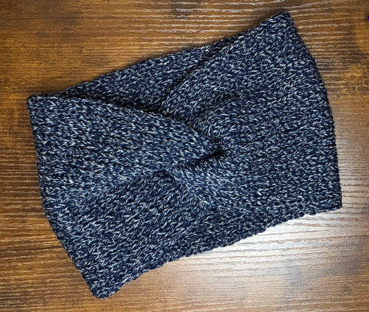 Neck Warmer, Acrylic. Blue & White