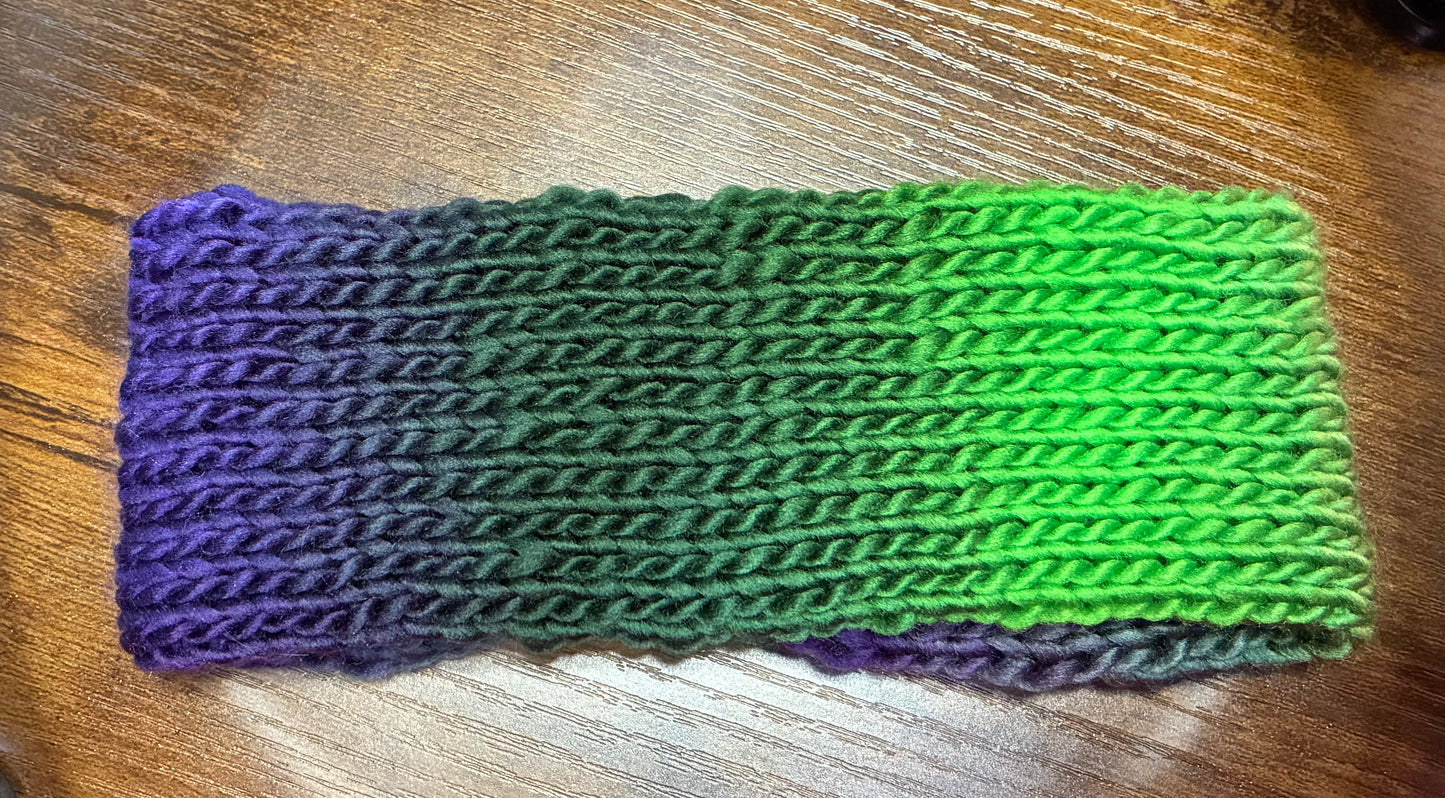 Headband, Acrylic, Purples & Greens