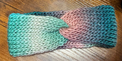 Headband, Acrylic, Teals & Pinks Sparkle