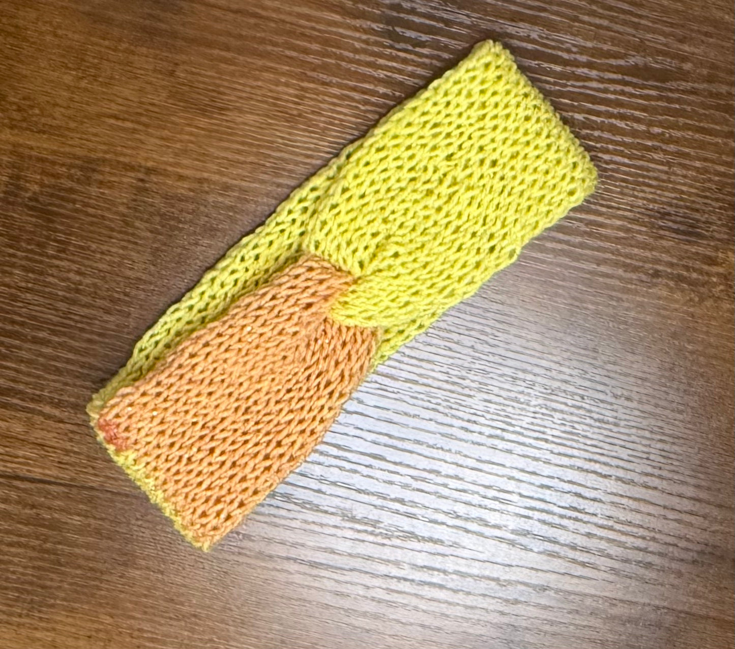 Headband, Acrylic, Yellow & Orange Sparkle