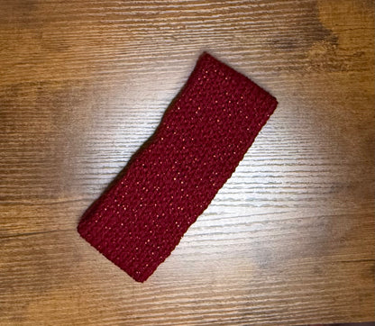 Headband, Acrylic, Burgundy Sparkle