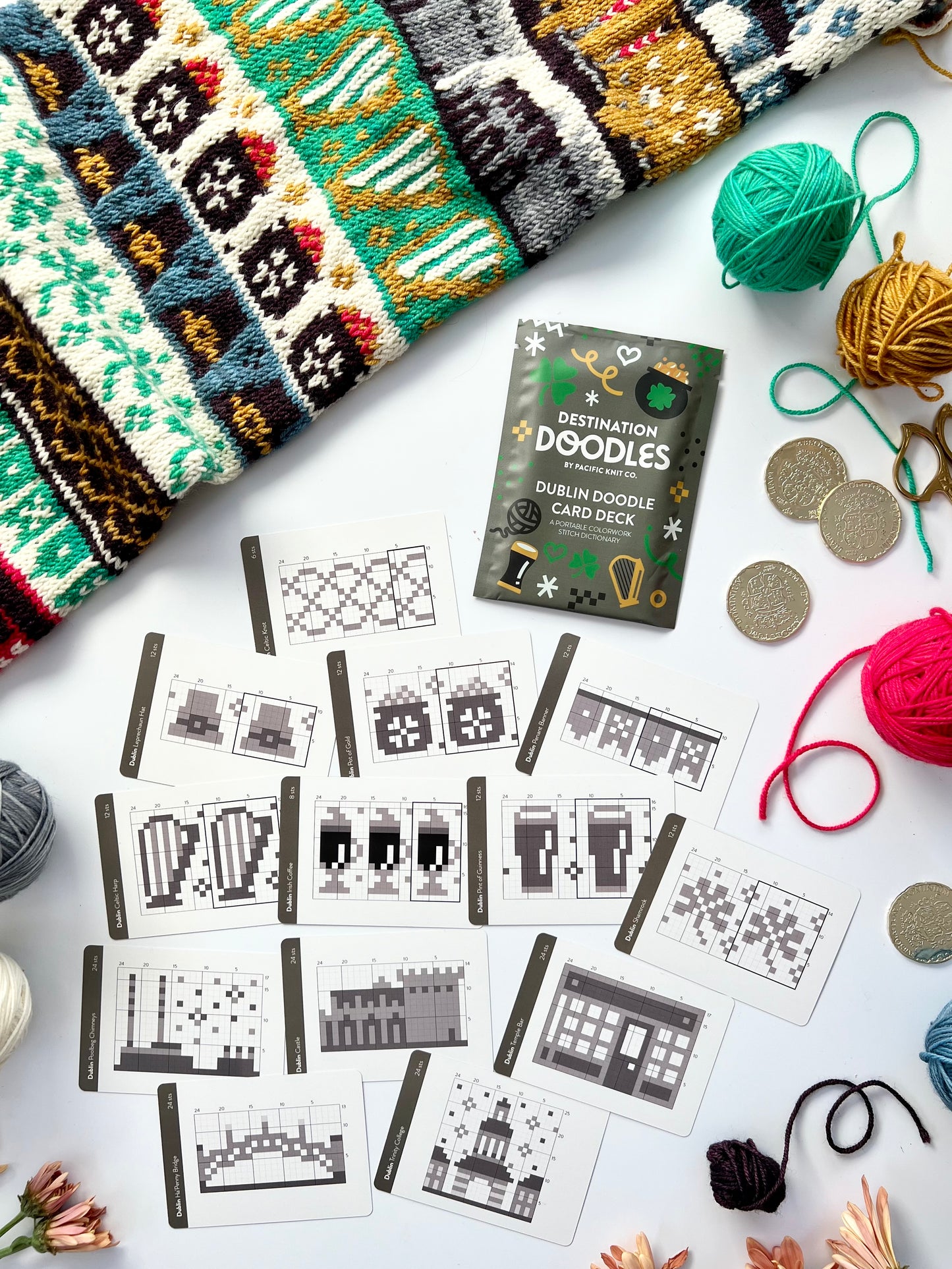 Pacific Knit Co. Dublin Doodle Card Deck (Foil Pack)