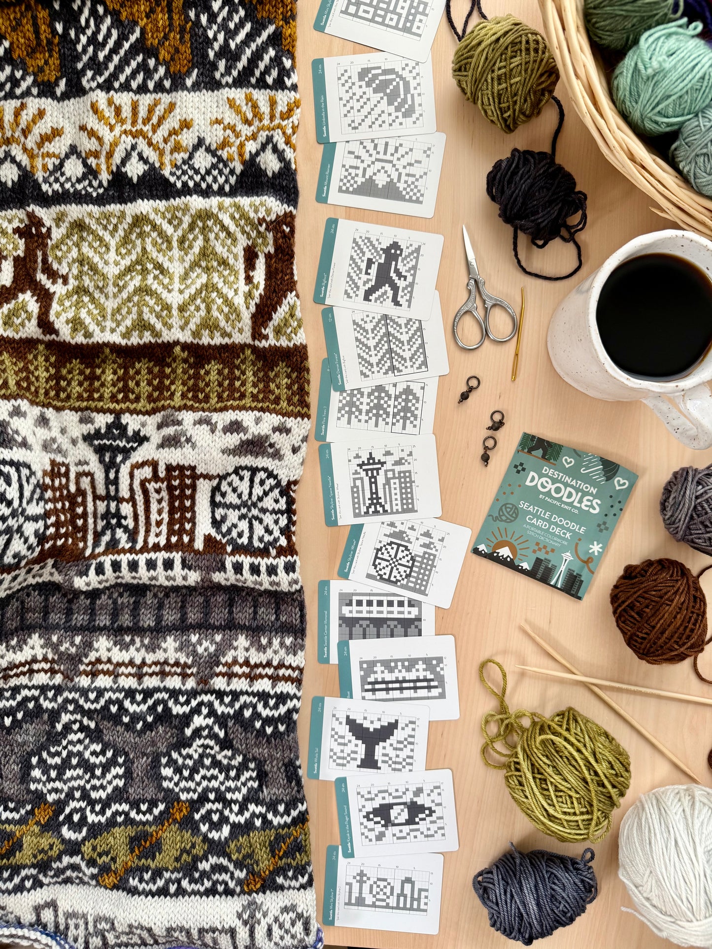 Pacific Knit Co. Seattle Doodle Card Deck (Foil Pack)