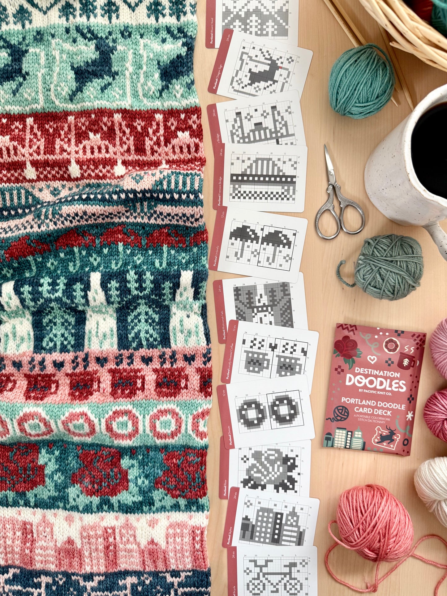 Pacific Knit Co. Portland Doodle Card Deck (Foil Pack)