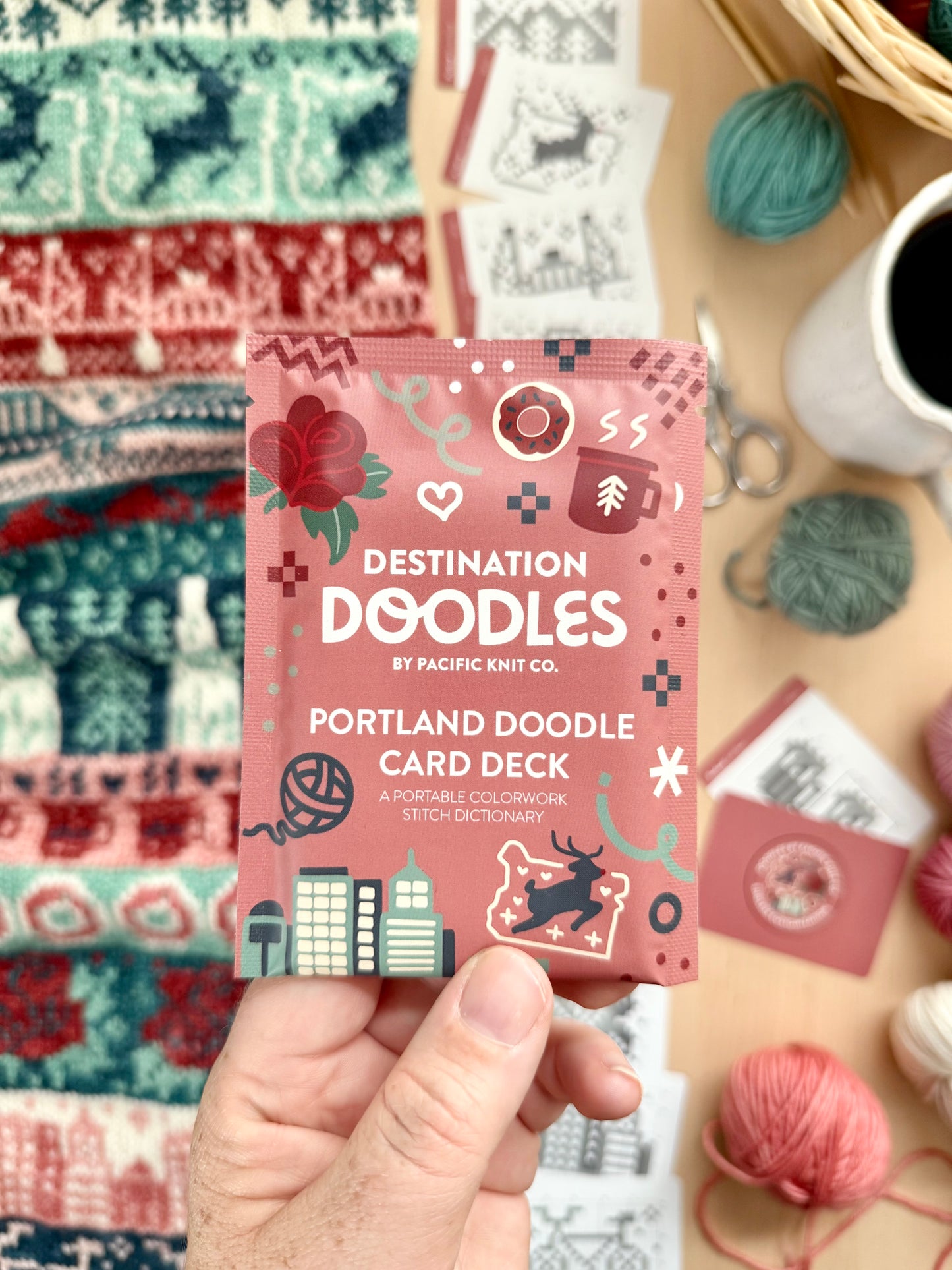 Pacific Knit Co. Portland Doodle Card Deck (Foil Pack)